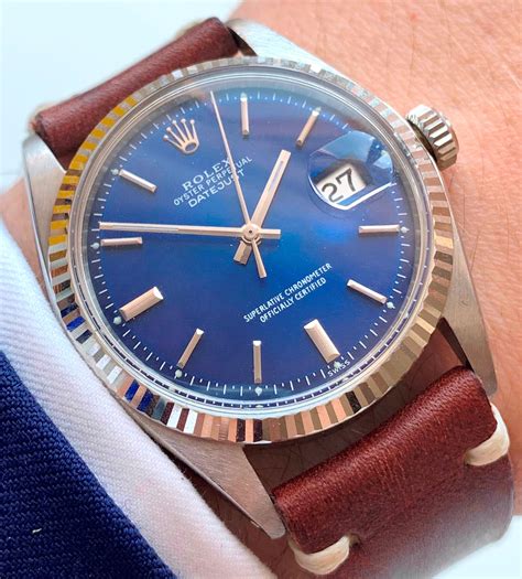 vintage rolex brownish dial|Rolex blue dials.